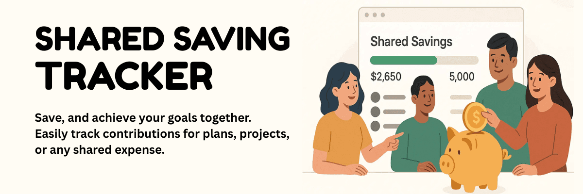 Shared Savings Tracker App Banner